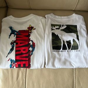 Abercrombie kids long- sleeve logo tees